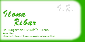 ilona ribar business card